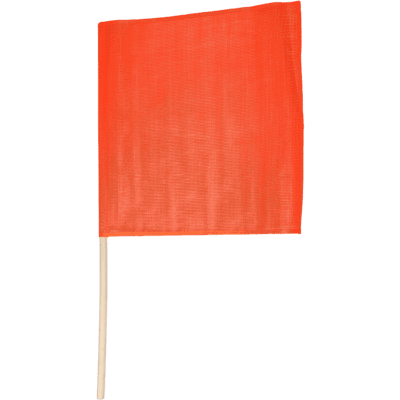 acfdlong orange flag with dowel 2