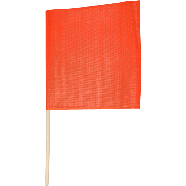 acfdlong orange flag with dowel 2