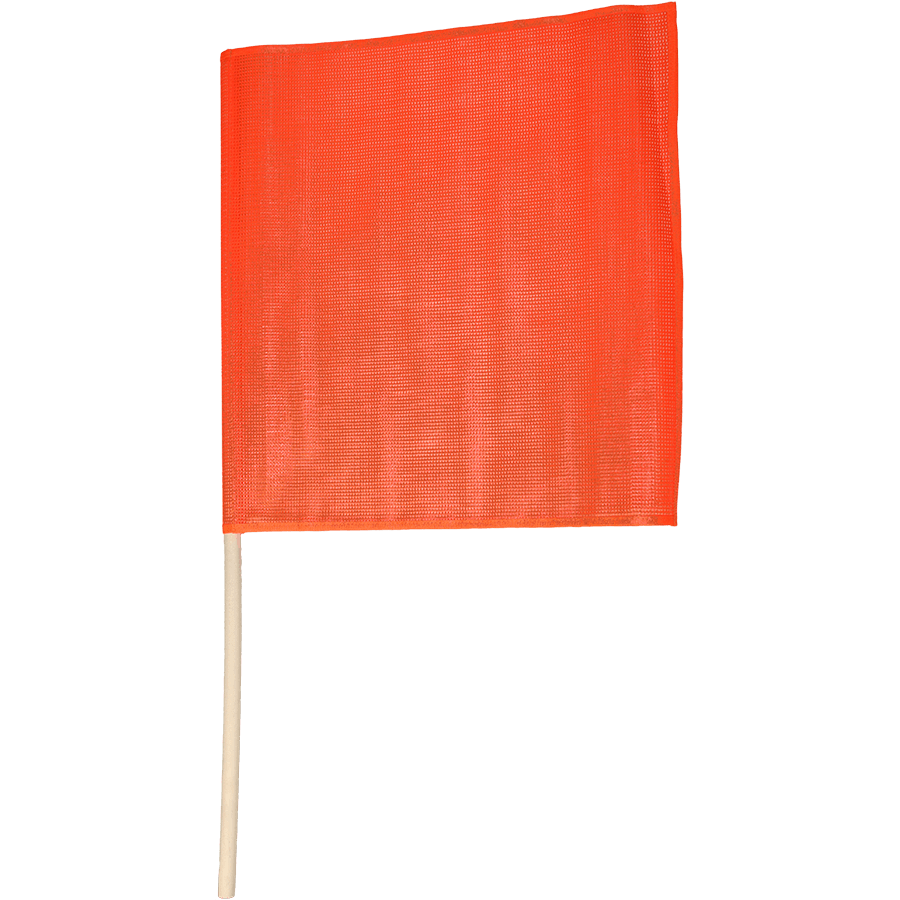 Mesh Warning Flag with Dowel - Orange
