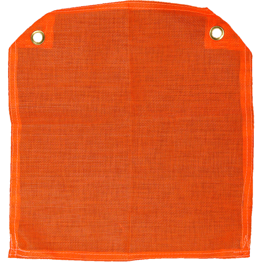 Mesh Warning Flag with Grommet - Orange