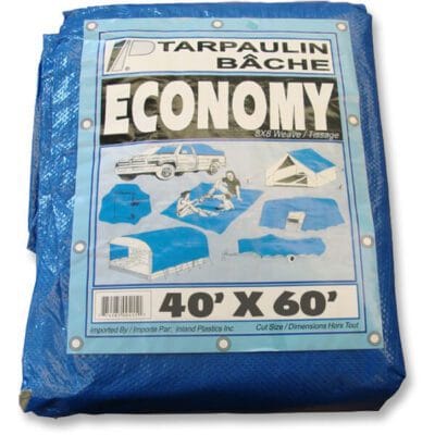 Taut4060 40x60 Ensemble de bâche économique bleue